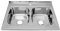 Мойка 60х80 двойная с сифоном (0,8) (А)